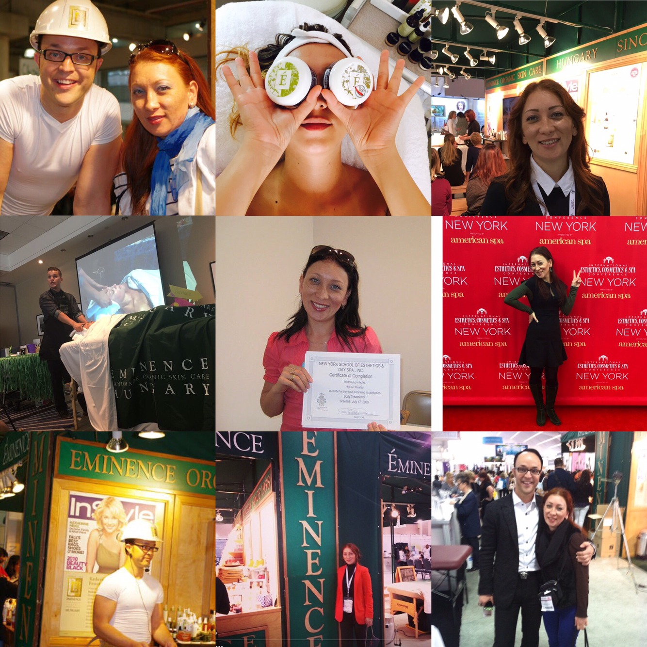 Personal archive of Rano's esthetics education and professional industry events