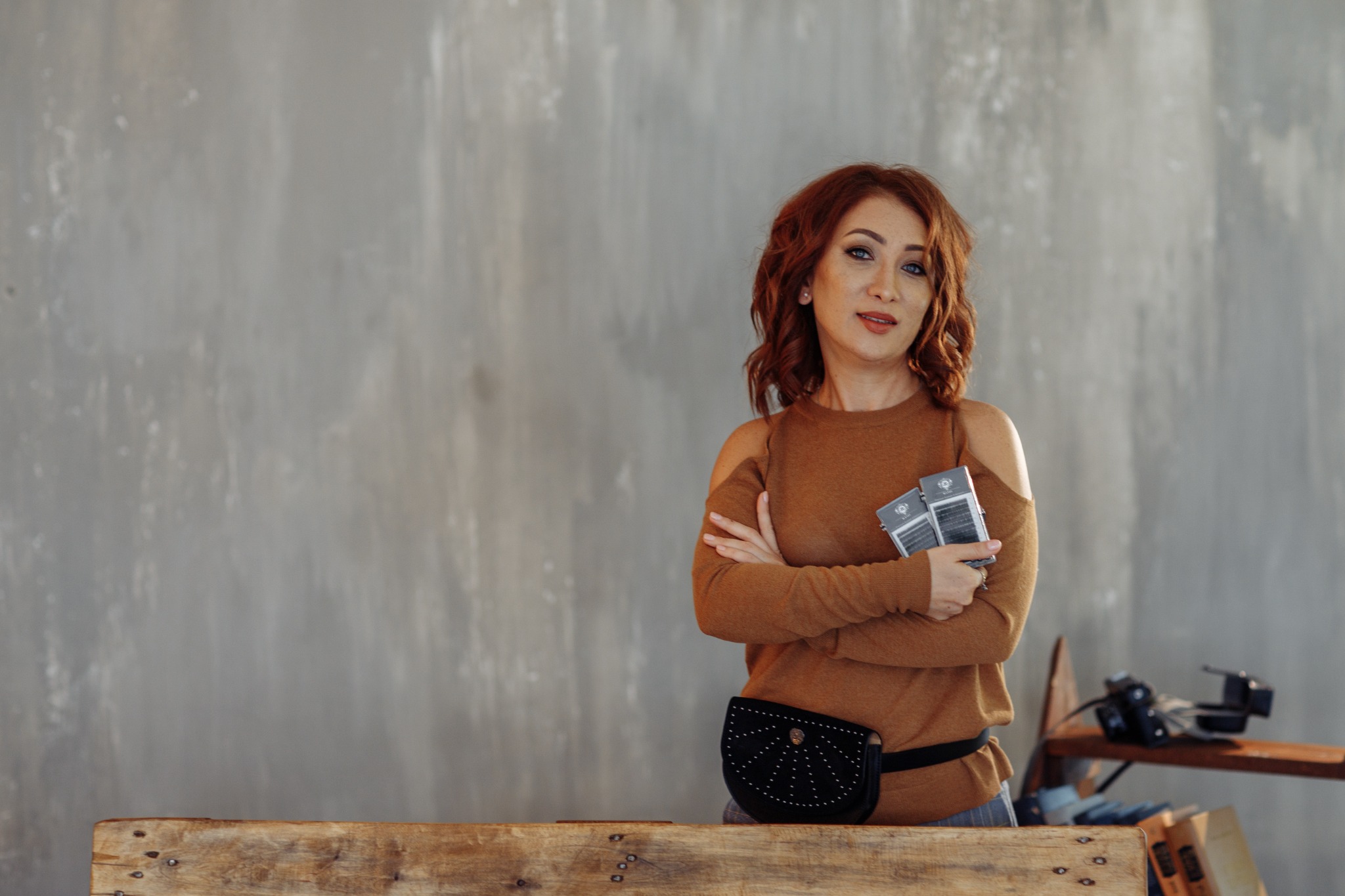 Rano at a professional beauty industry photo session